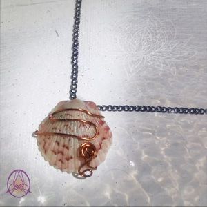 Pink Scallop Shell Necklace